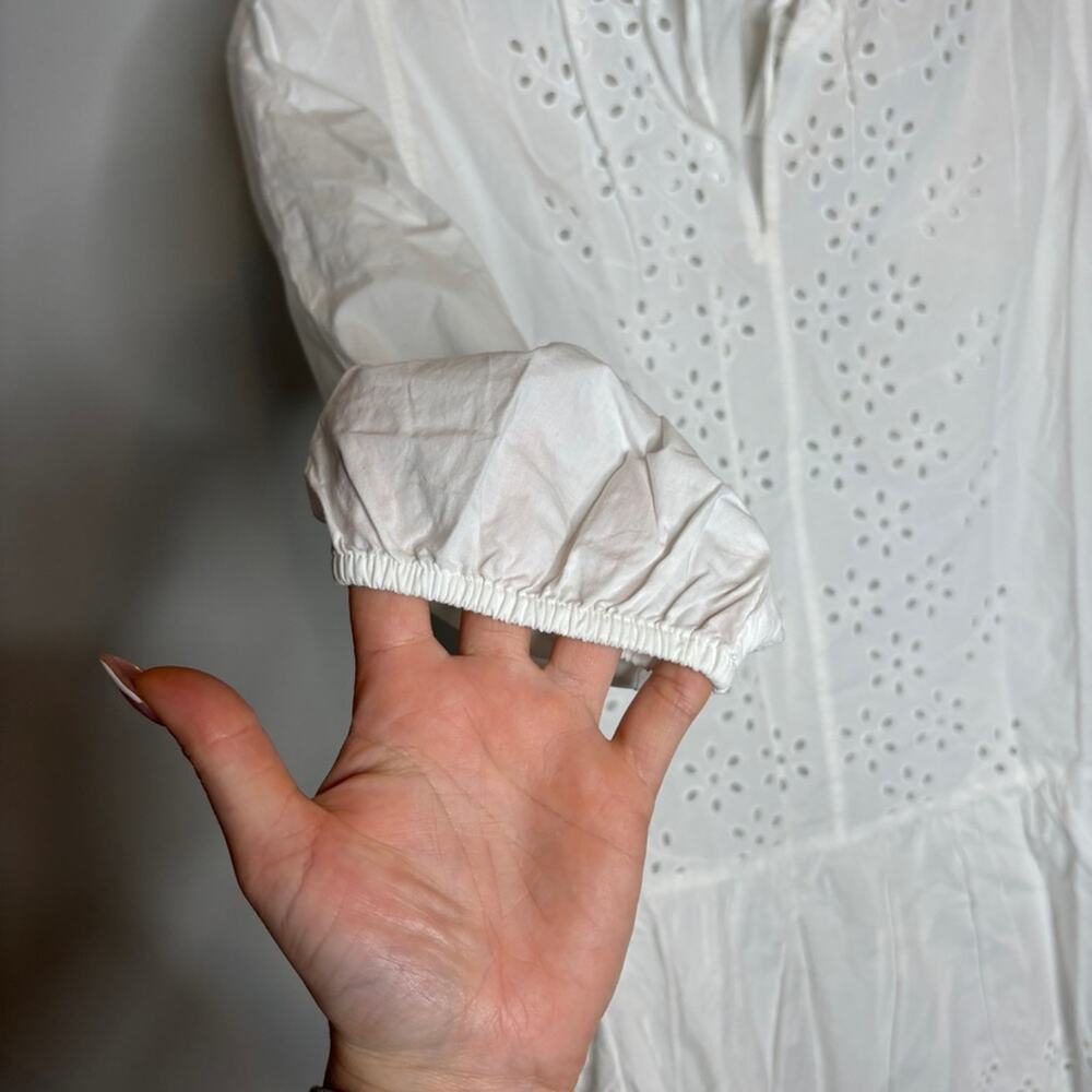 NWT Gap Cotton Eyelet Mini Dress White - Picture 7 of 12